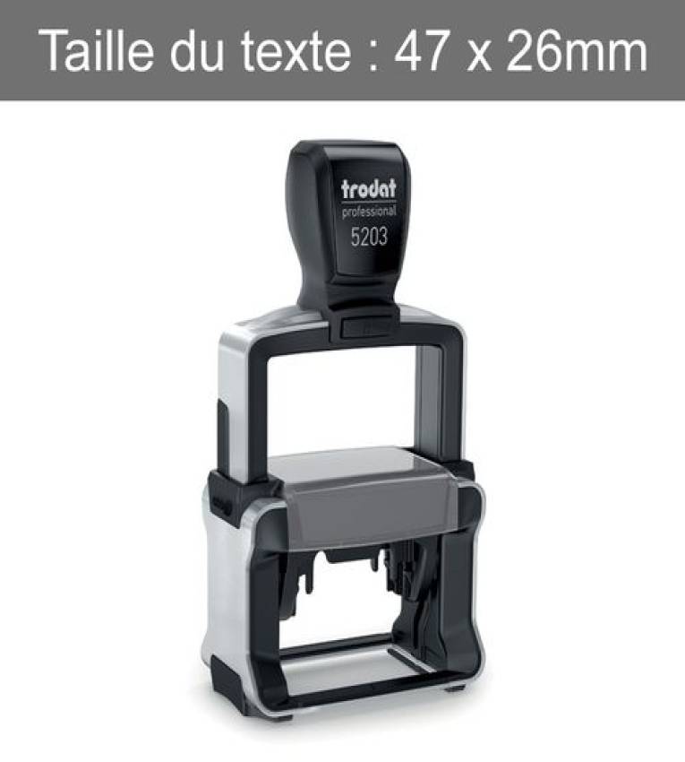Timbres auto-encreurs cachet PRO base métal tampon rectangulaire -6 lignes